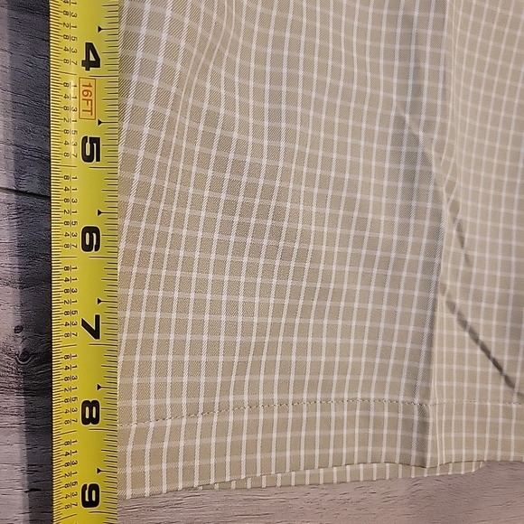 Peter Millar Wicking Shorts Mens 36  Beige White Check Performance‎ Preppy Golf - Picture 10 of 11